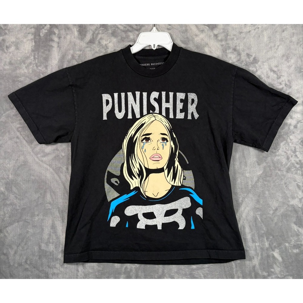 Phoebe Bridgers 5th Anniversary Punisher T Shirt Large Black Mens Womens USA